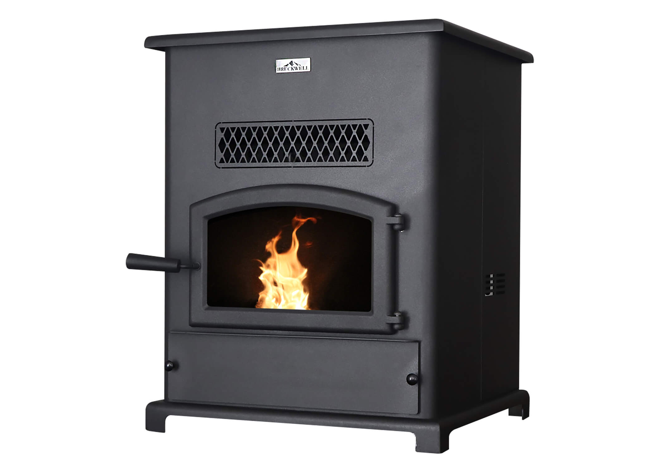 Breckwell SP1000 BIG E Free Standing Pellet Stove, Cast Door