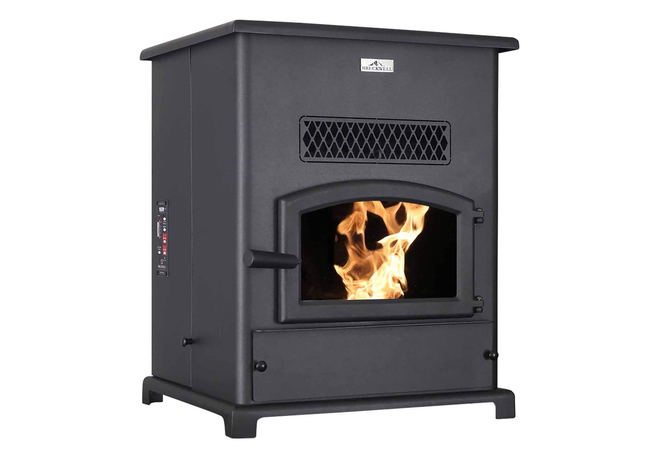 Breckwell SP1000 BIG E Free Standing Pellet Stove, Cast Door