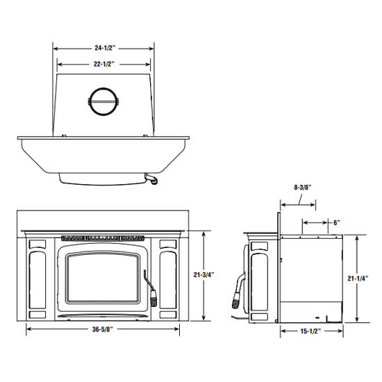 Country Stoves CARROLLTON 230 GL Wood Burning Fireplace Insert