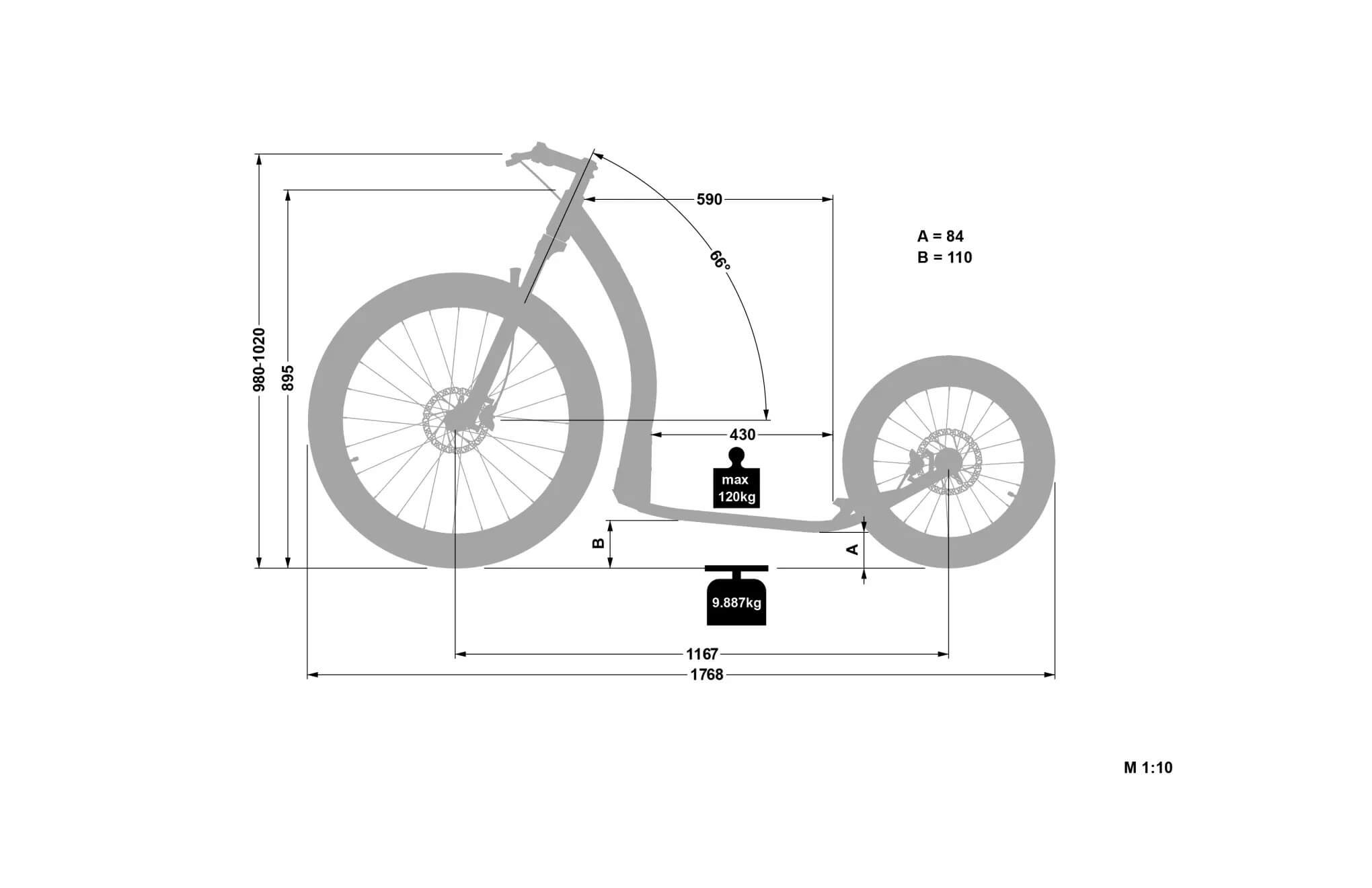 Crussis CROSS 9.2 Adult Sport Kick Scooter Off-Road Foot Bike