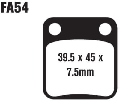 EBC ORGANIC SCOOTER BRAKE PADS SFA54, 125-2