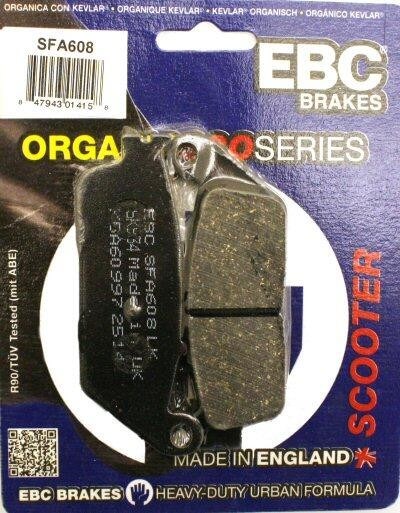 EBC ORGANIC SCOOTER BRAKE PADS SFA608, 125-60