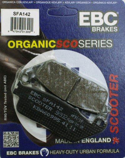 EBC SFA142 Organic Scooter Brake Pads, 125-10