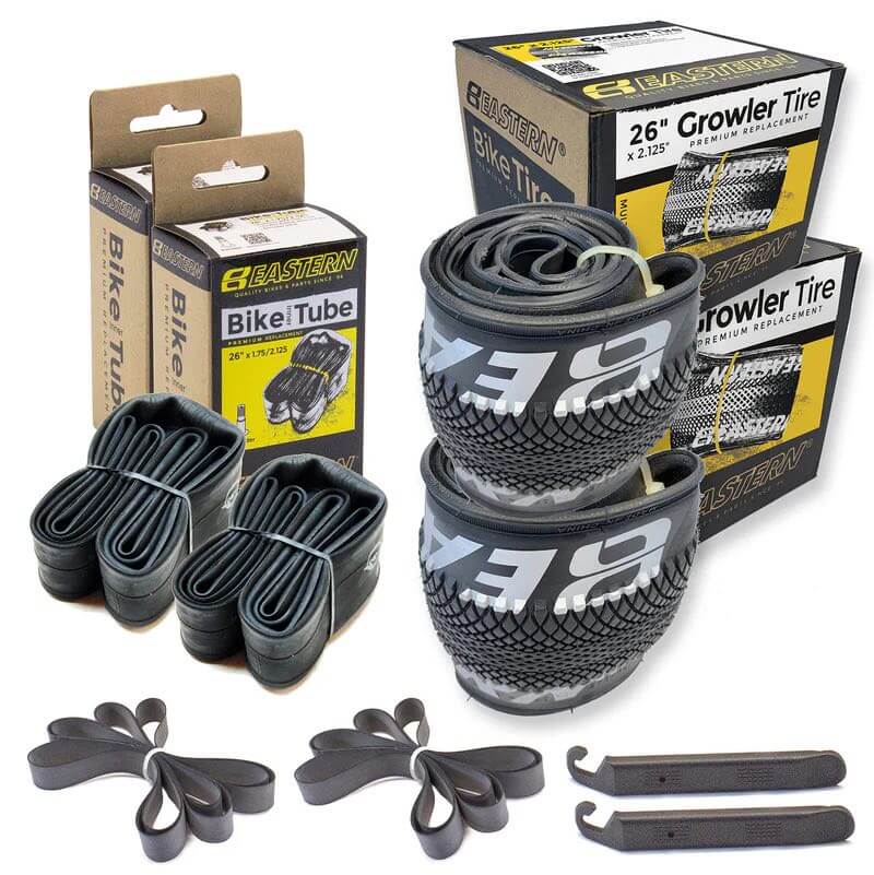 Eastern Bikes Replacement 26" TIRE & TUBE REPAIR KIT for Growler BMX Bicycle, 2 Pack