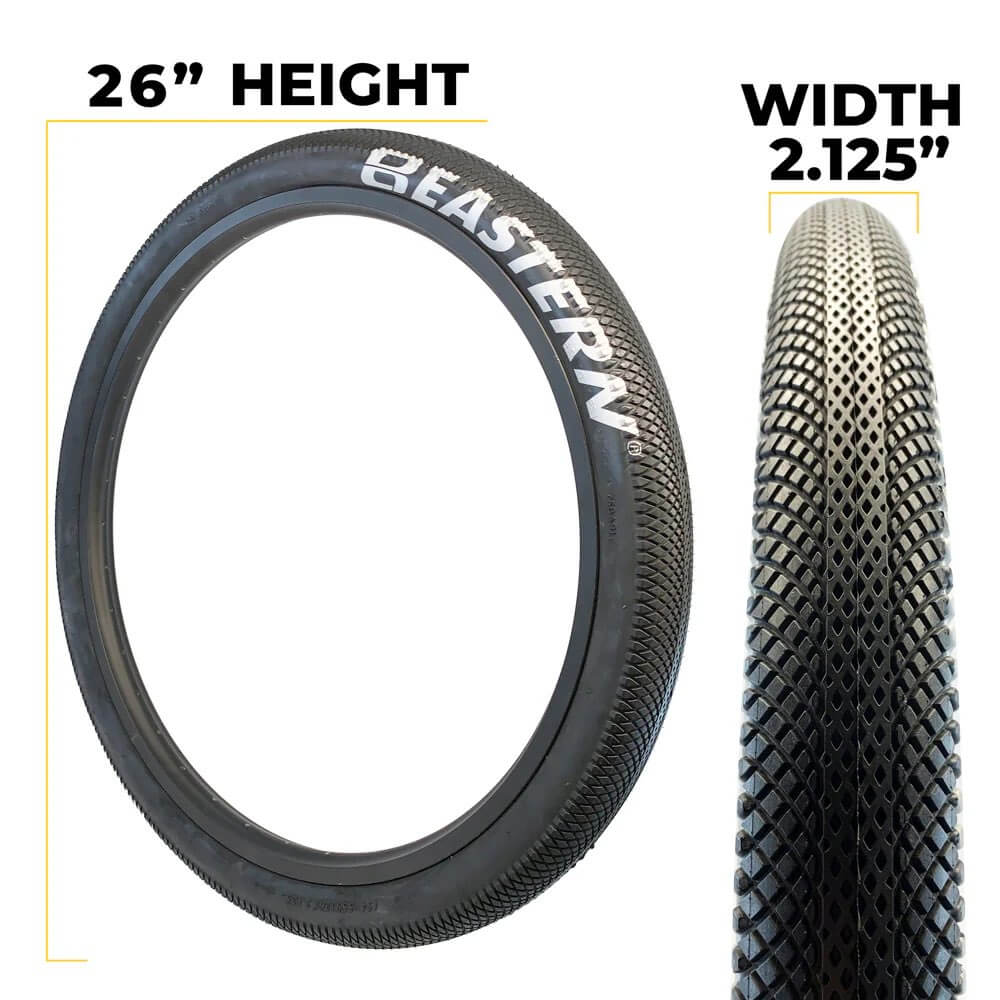 Eastern Bikes Replacement 26" TIRE & TUBE REPAIR KIT for Growler BMX Bicycle, 2 Pack