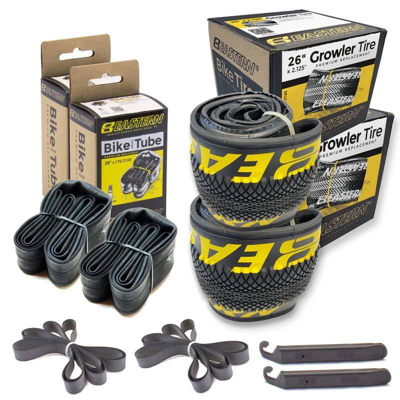 Eastern Bikes Replacement 26" TIRE & TUBE REPAIR KIT for Growler BMX Bicycle, 2 Pack