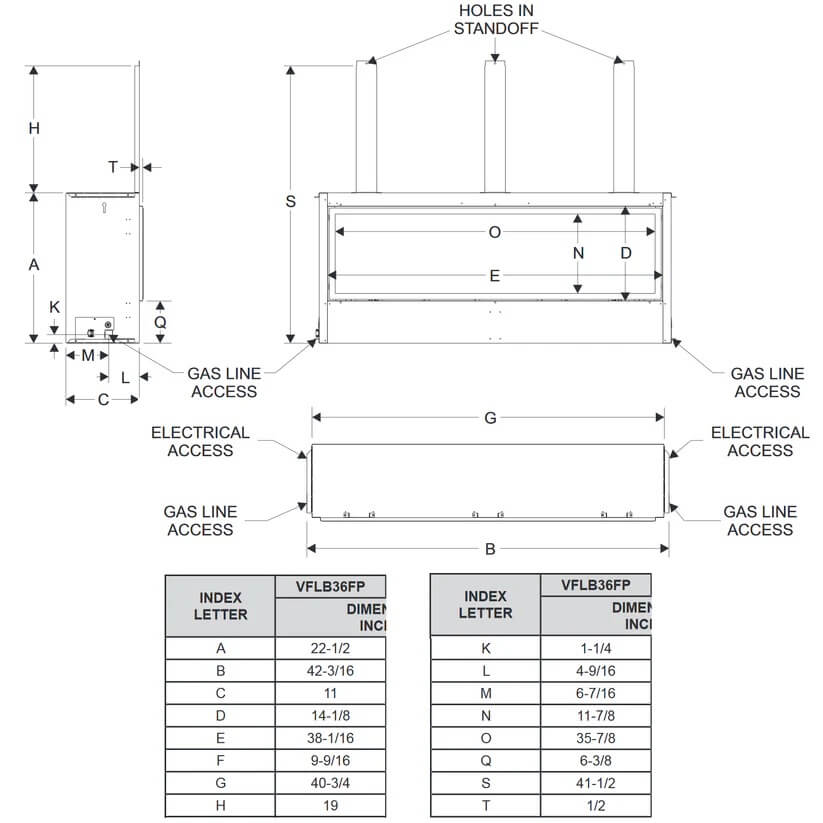 Empire 36" Boulevard VFLB36FP Contemporary Linear Vent-Free Gas Fireplace