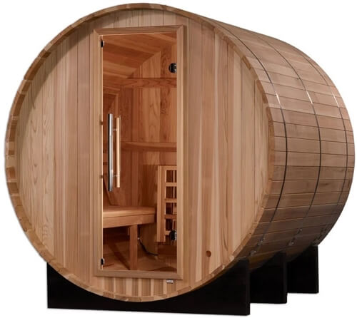 Golden Designs AROSA GDI-B004-01 4 Person Steam Barrel Sauna, Pacific Cedar Wood