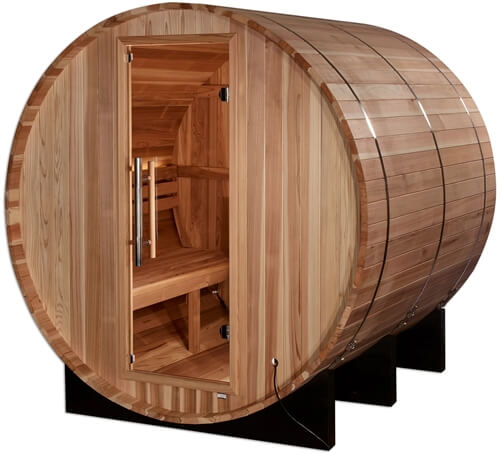 Golden Designs AROSA GDI-B004-01 4 Person Steam Barrel Sauna, Pacific Cedar Wood