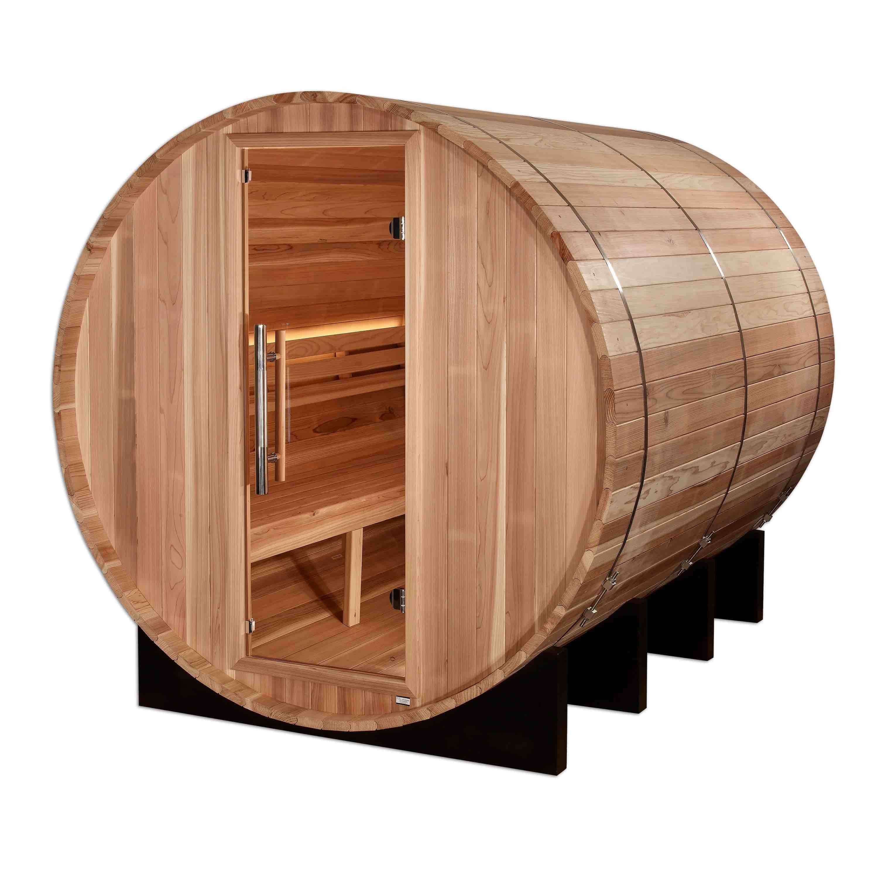 Golden Designs KLOSTERS GDI-B006-01 6 Person Steam Barrel Sauna, Pacific Cedar Wood