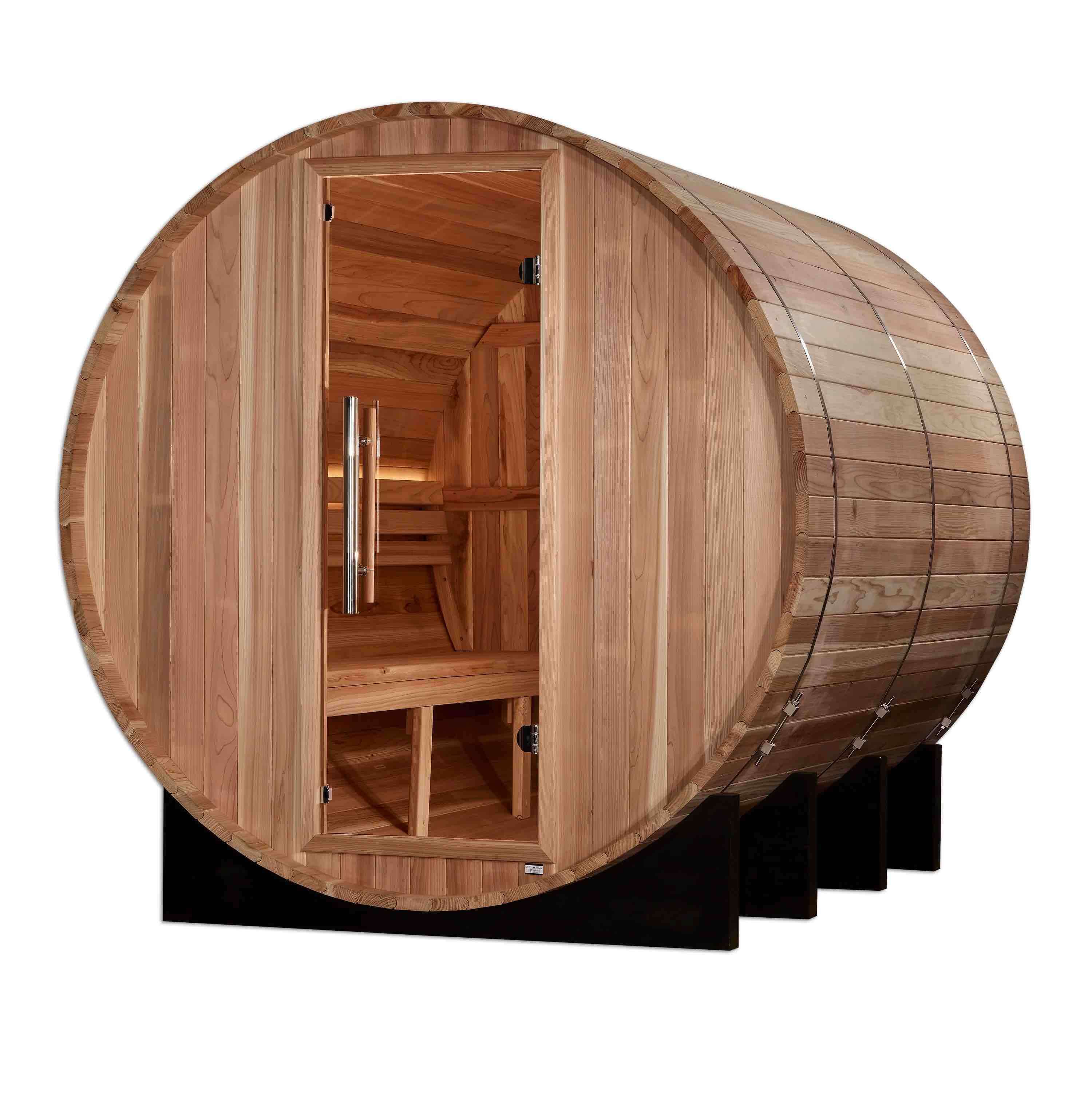 Golden Designs KLOSTERS GDI-B006-01 6 Person Steam Barrel Sauna, Pacific Cedar Wood