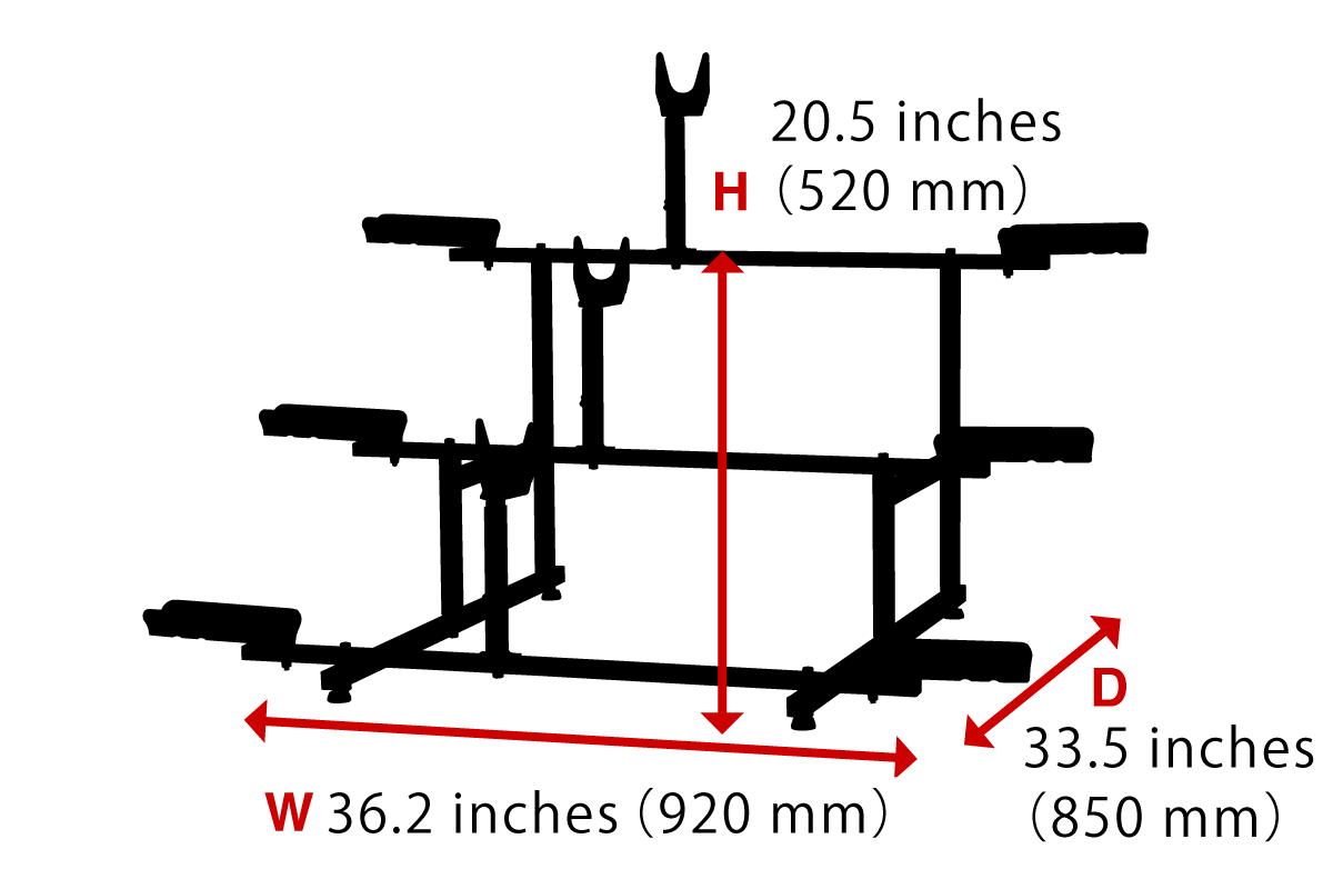 Minoura 971-3U Tiered Bike Display Stand Standard Height Chair