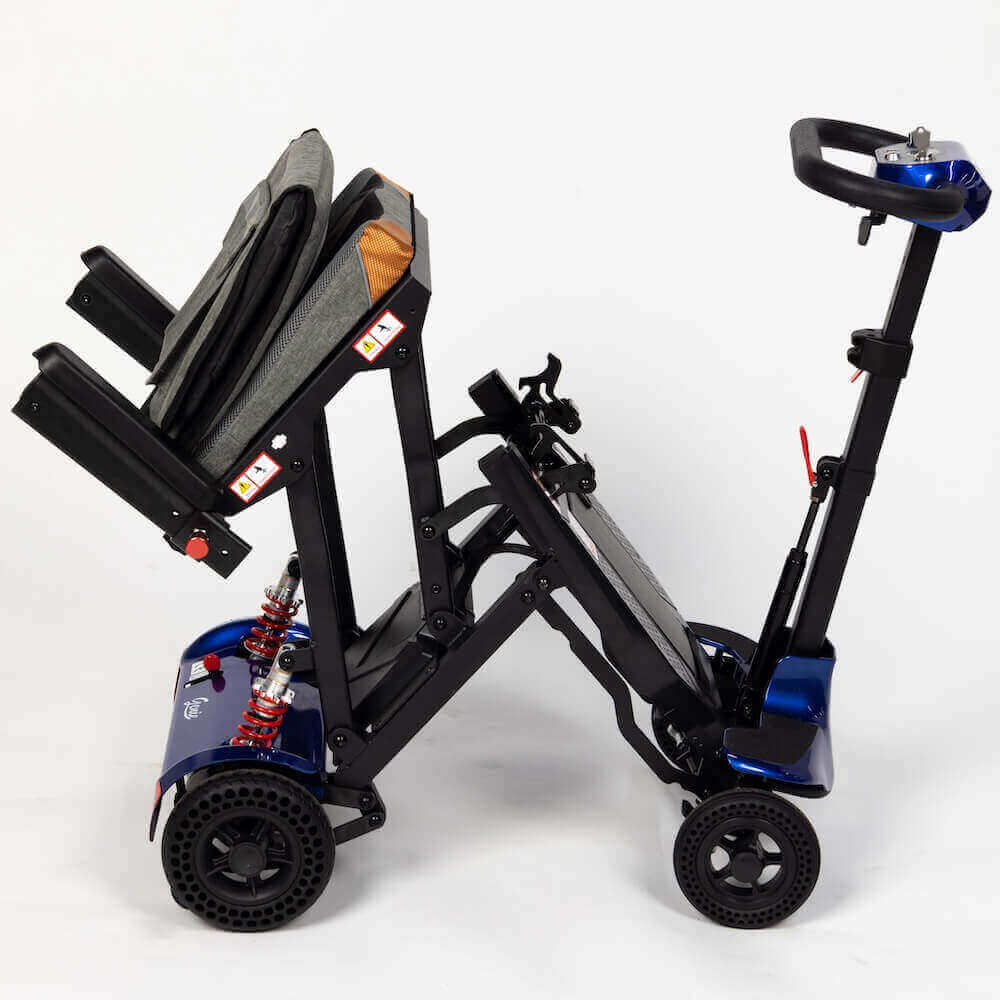 MoJo T300 4 Wheel Lightweight Folding Electric Mobility Scooter, Magnesium Alloy