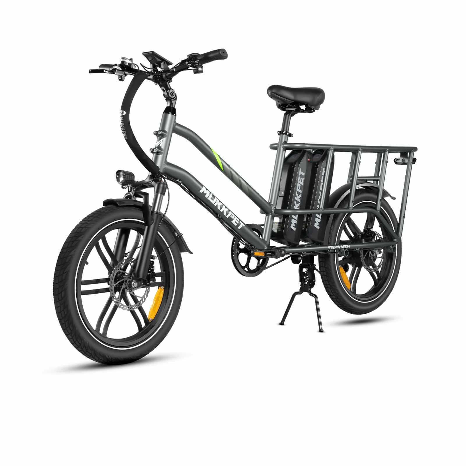 2024 Mukkpet STEPWAGON 750W 48V Dual Battery Cargo Front Suspension Electric Bike