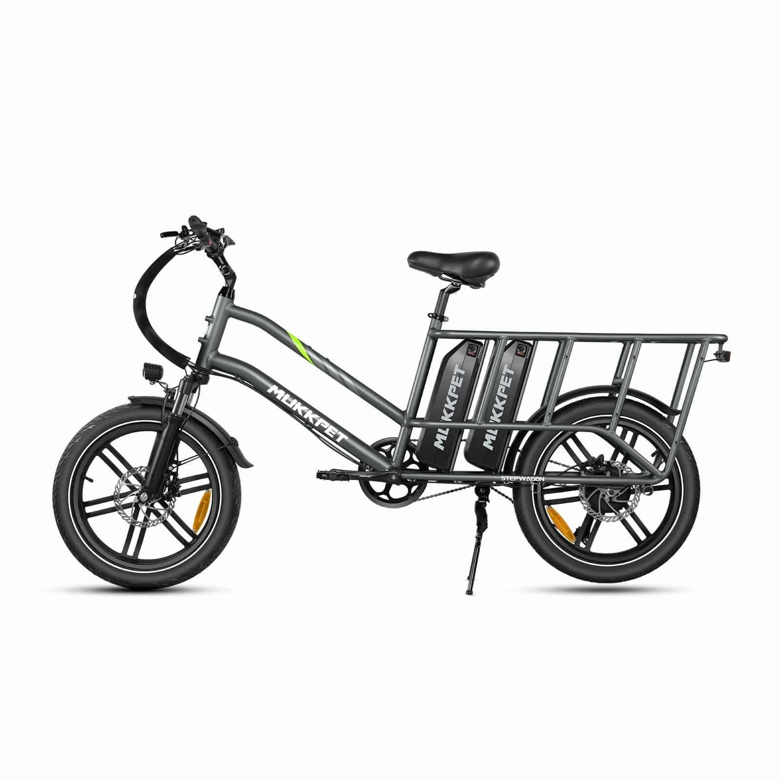 2024 Mukkpet STEPWAGON 750W 48V Dual Battery Cargo Front Suspension Electric Bike