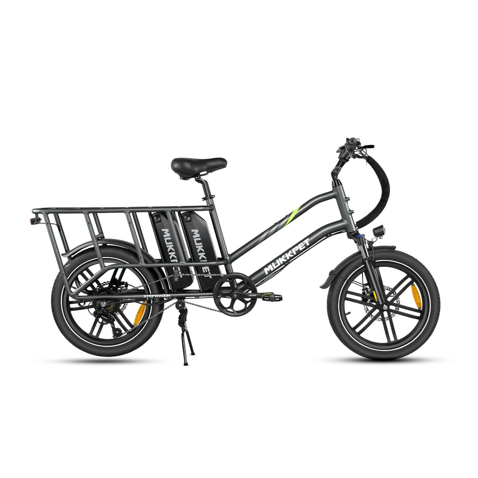 2024 Mukkpet STEPWAGON 750W 48V Dual Battery Cargo Front Suspension Electric Bike