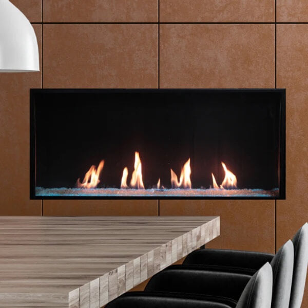 Plaza 40" Single-Sided Direct Vent Fireplace, InvisiMesh Barrier, Multi-Function Remote