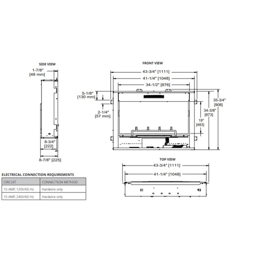 Simplifire Inception 36" SF-INC36 Electric Fireplace