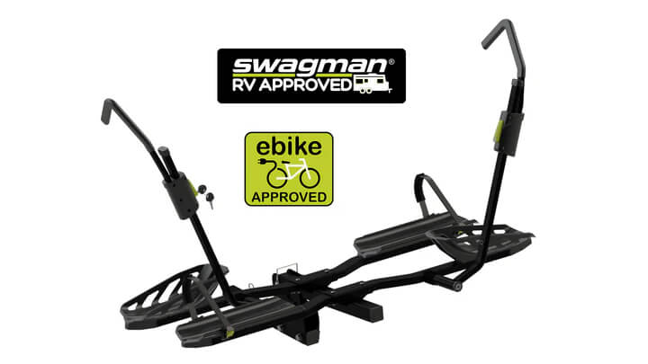 Swagman ESCAPEE RV-Approved Hitch Mounted Car Bicycle Rack, 2 Bikes