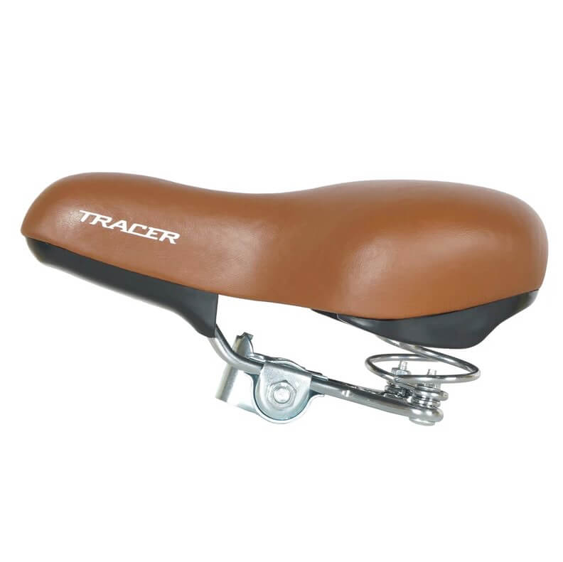 Tracer AF-7024-BRN SADDLE WITH COIL SPRING for Retro City Bikes