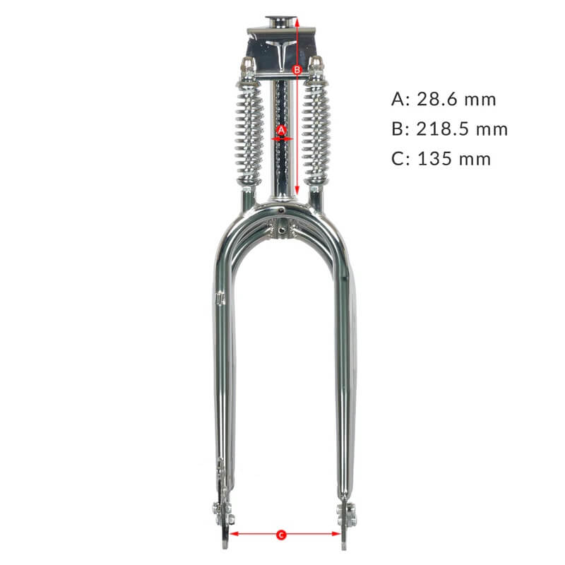 Tracer FK-DS26218135D8, 26" Dual Spring Classic Fork for Disc Brake 1-1/8"