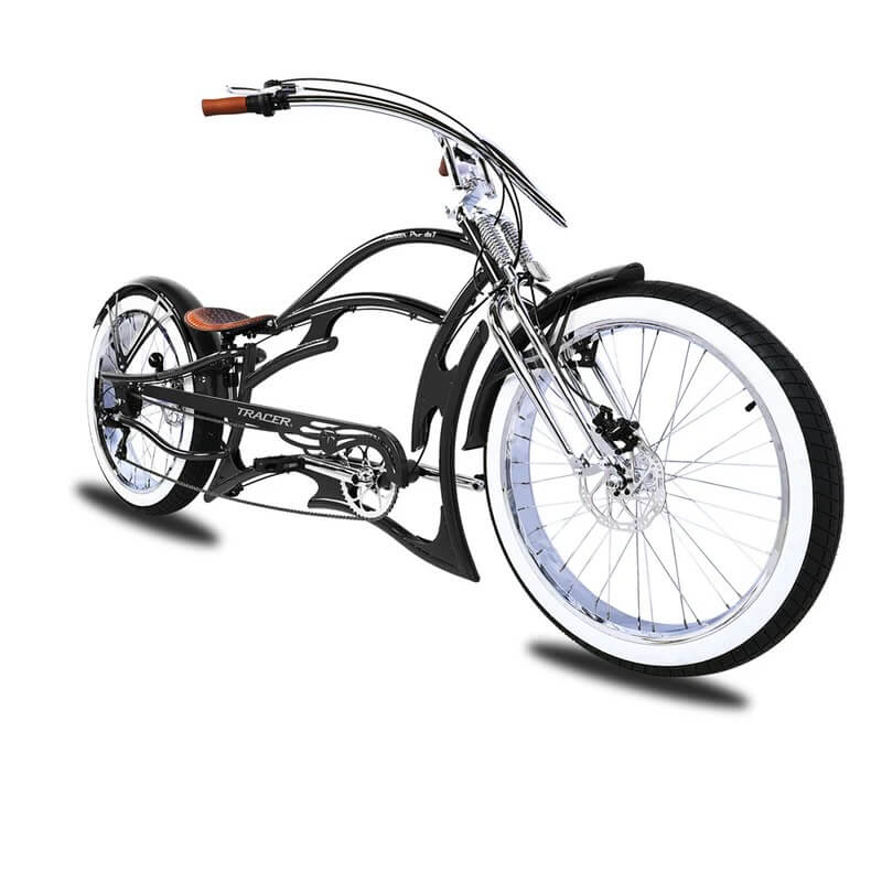 Tracer RAIDER PRO DS7 26" 7 Speed Chopper Stretch Fat Tire Beach Cruiser Bike