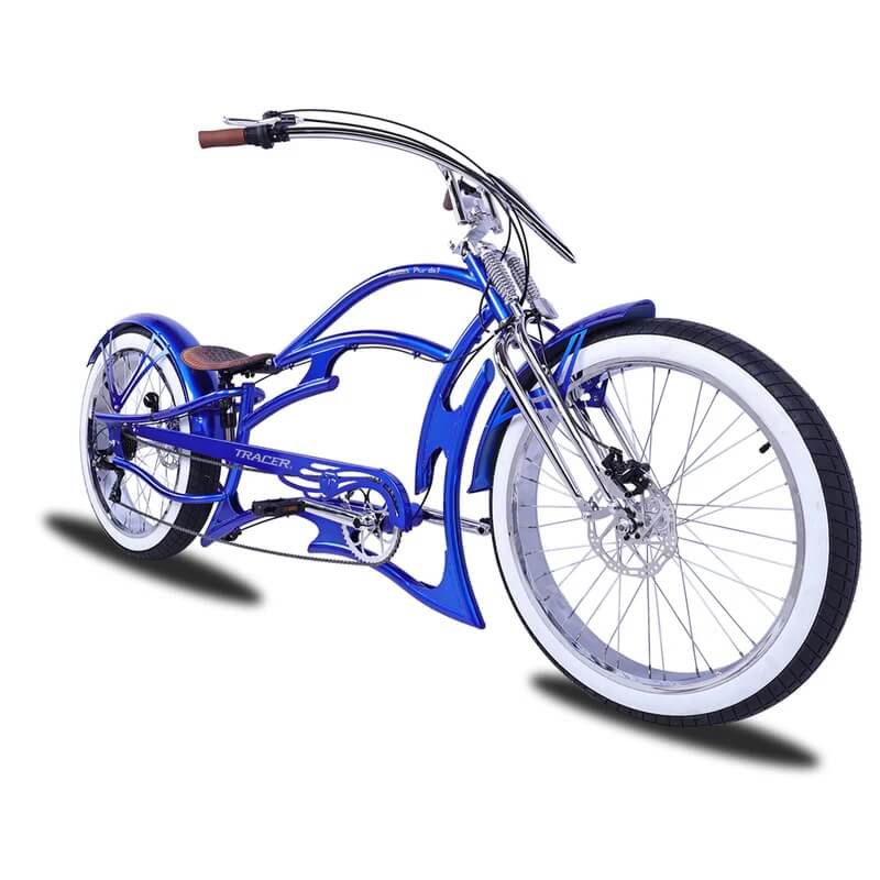 Tracer RAIDER PRO DS7 26" 7 Speed Chopper Stretch Fat Tire Beach Cruiser Bike