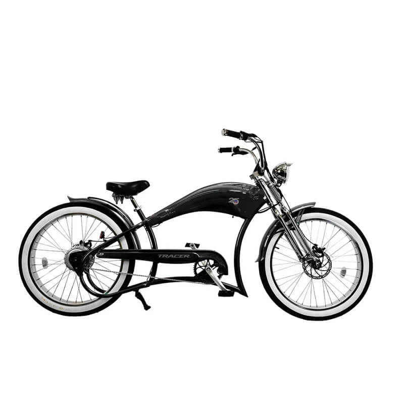 Tracer TWENTY5 DS 500W 48V 5 Speed Fat Tire Chopper Stretch Cruiser Electric Bike