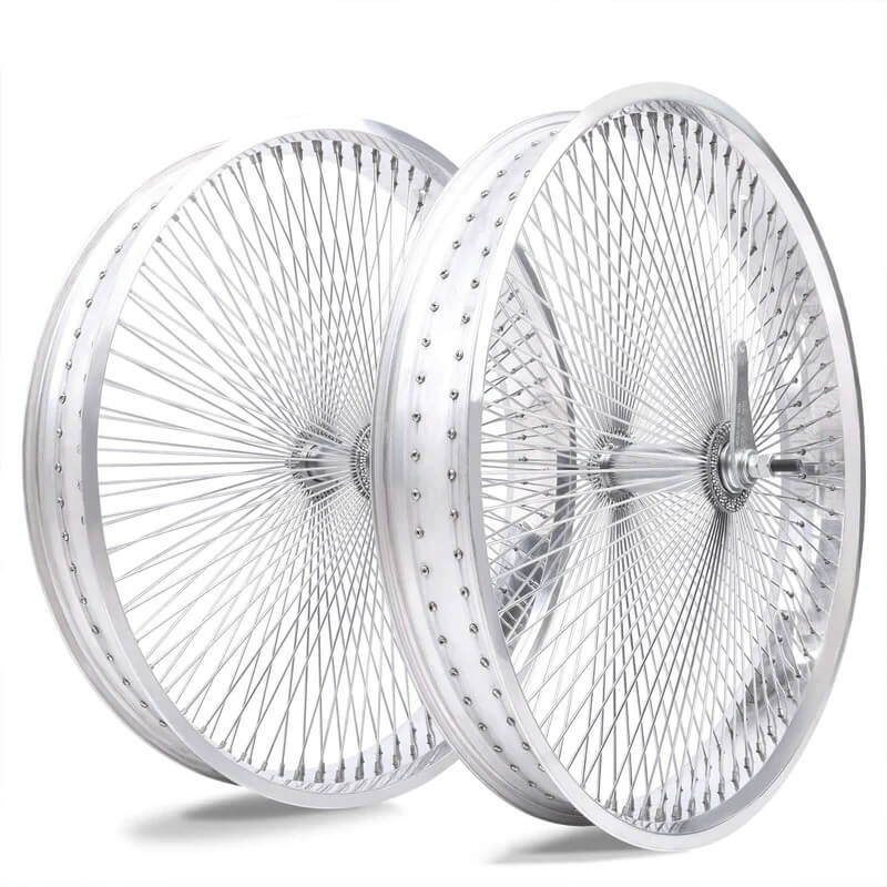 Tracer WH-TR9529140 29"x4"x13Gx140H Aluminum Polish Fat Rims Wheel Set