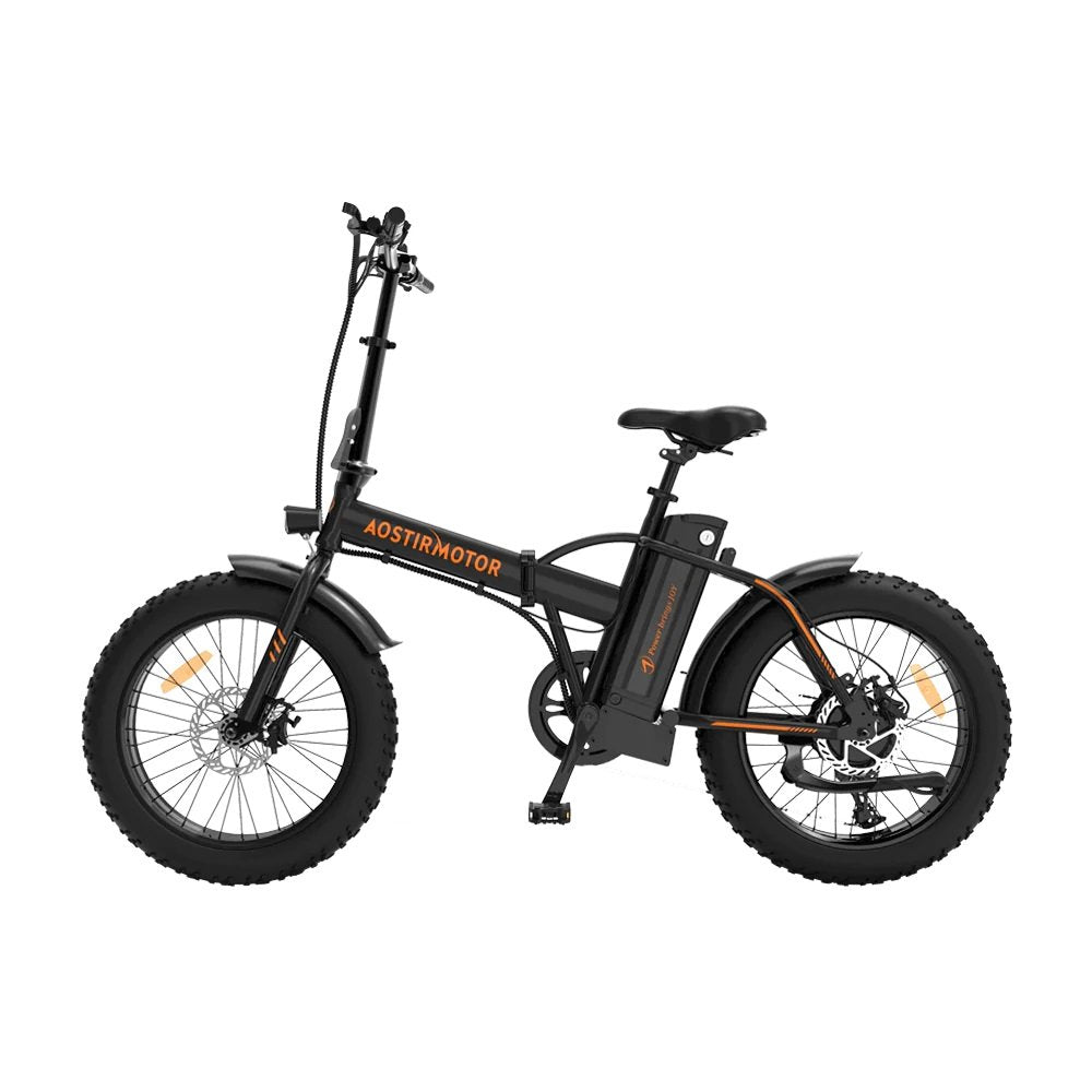 2024 Aostirmotor A20 500W 36V 7 Speed Folding Fat Tire Electric Bike