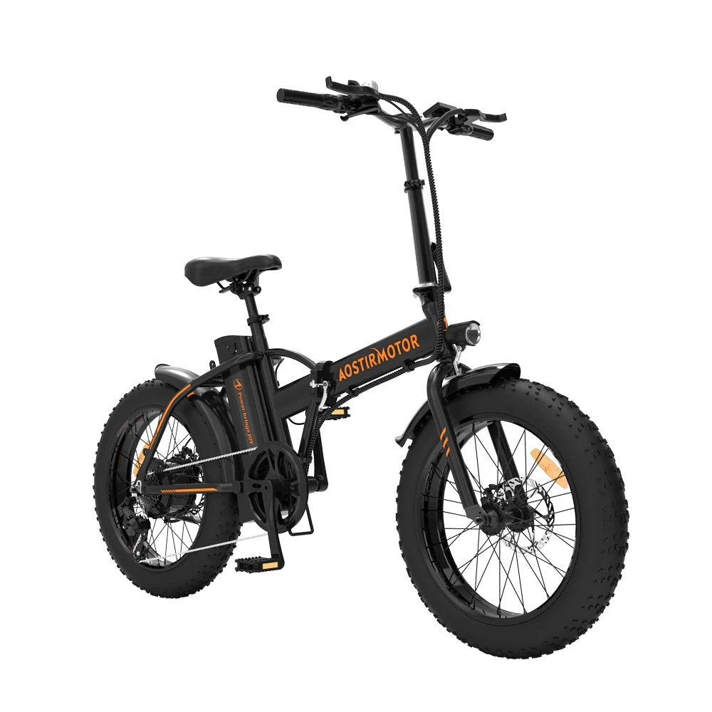 2024 Aostirmotor A20 500W 36V 7 Speed Folding Fat Tire Electric Bike