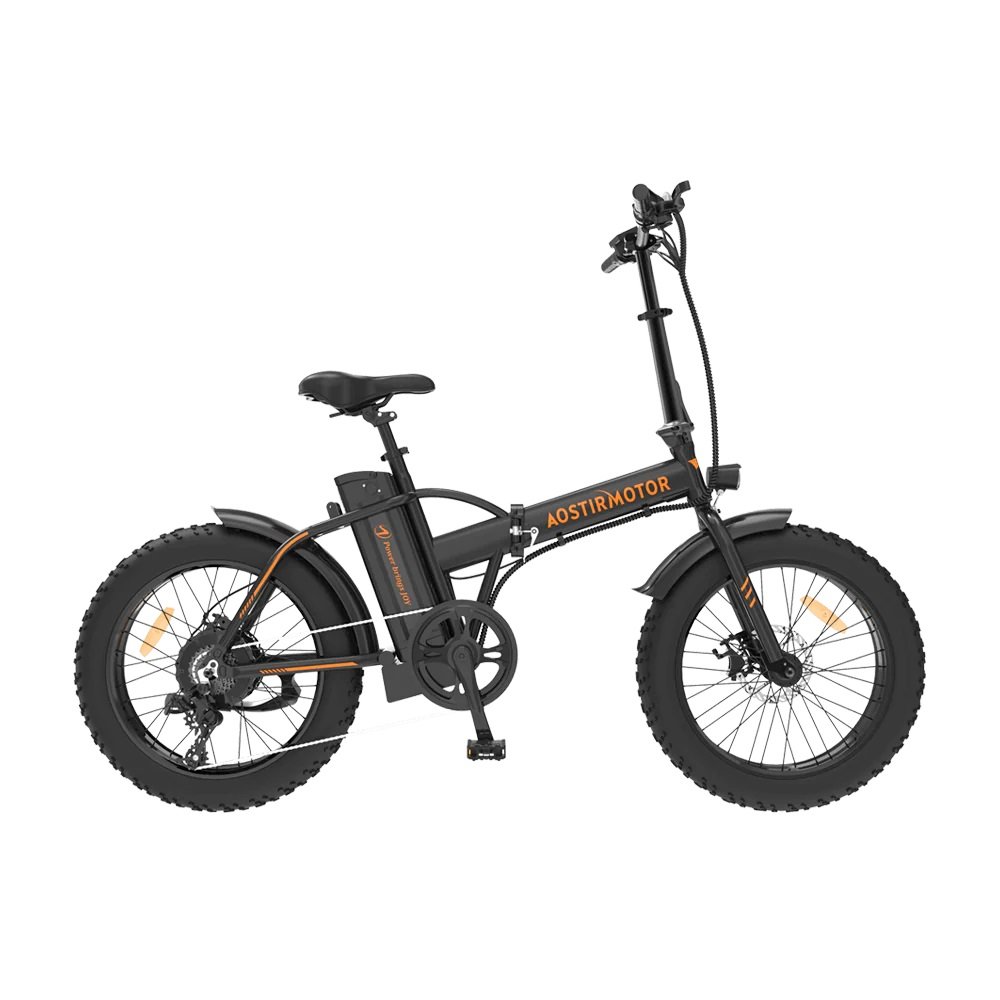 2024 Aostirmotor A20 500W 36V 7 Speed Folding Fat Tire Electric Bike