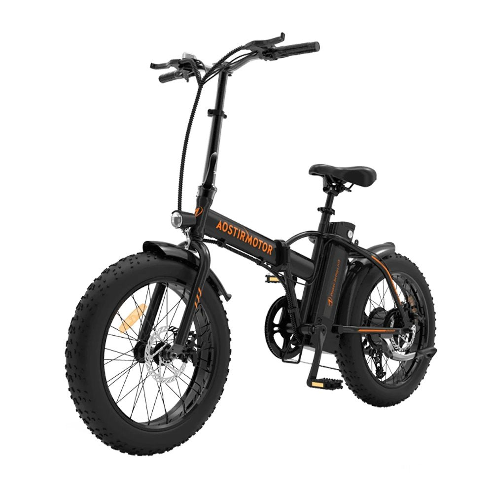 2024 Aostirmotor A20 500W 36V 7 Speed Folding Fat Tire Electric Bike