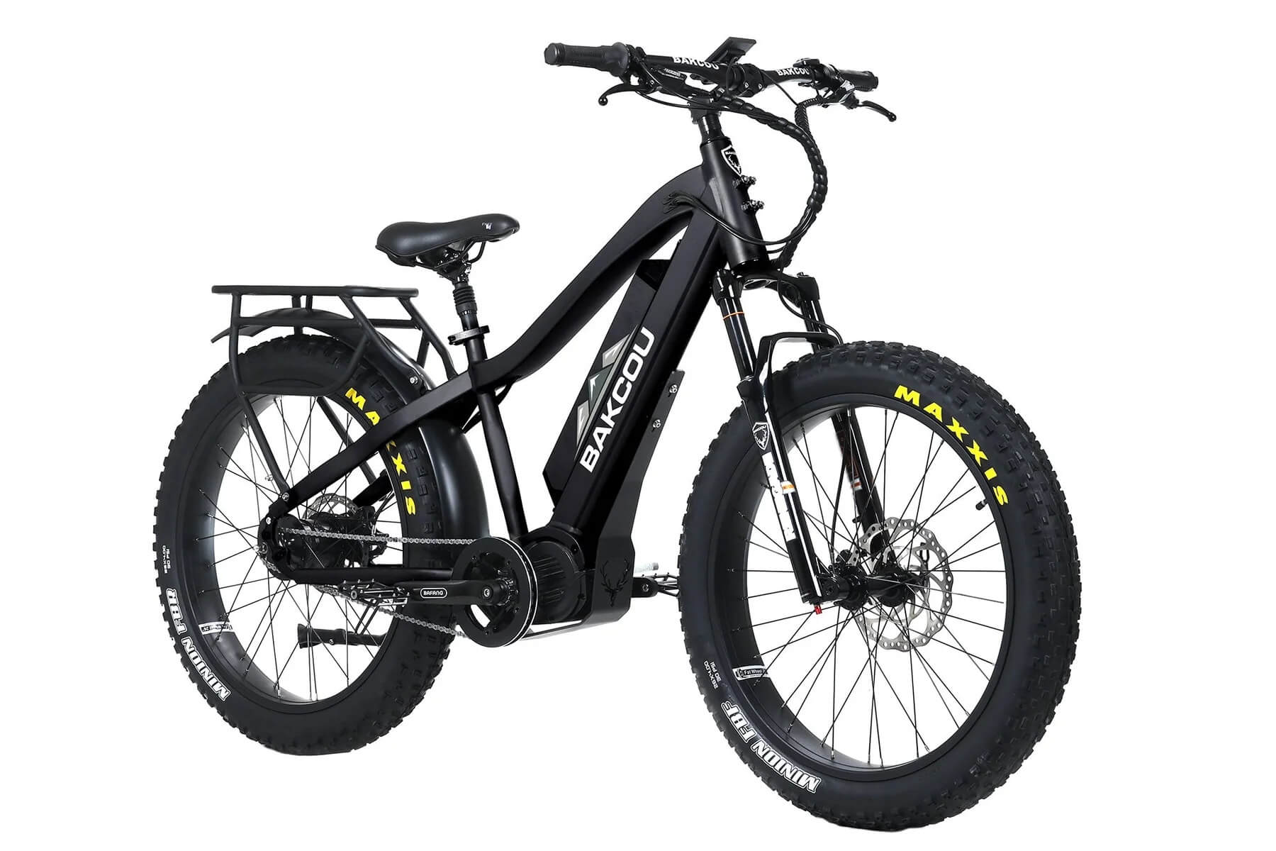 2024 Bakcou Mule Jäger Mid Drive Torque Sensor Suspension Fat Tire Electric Bike