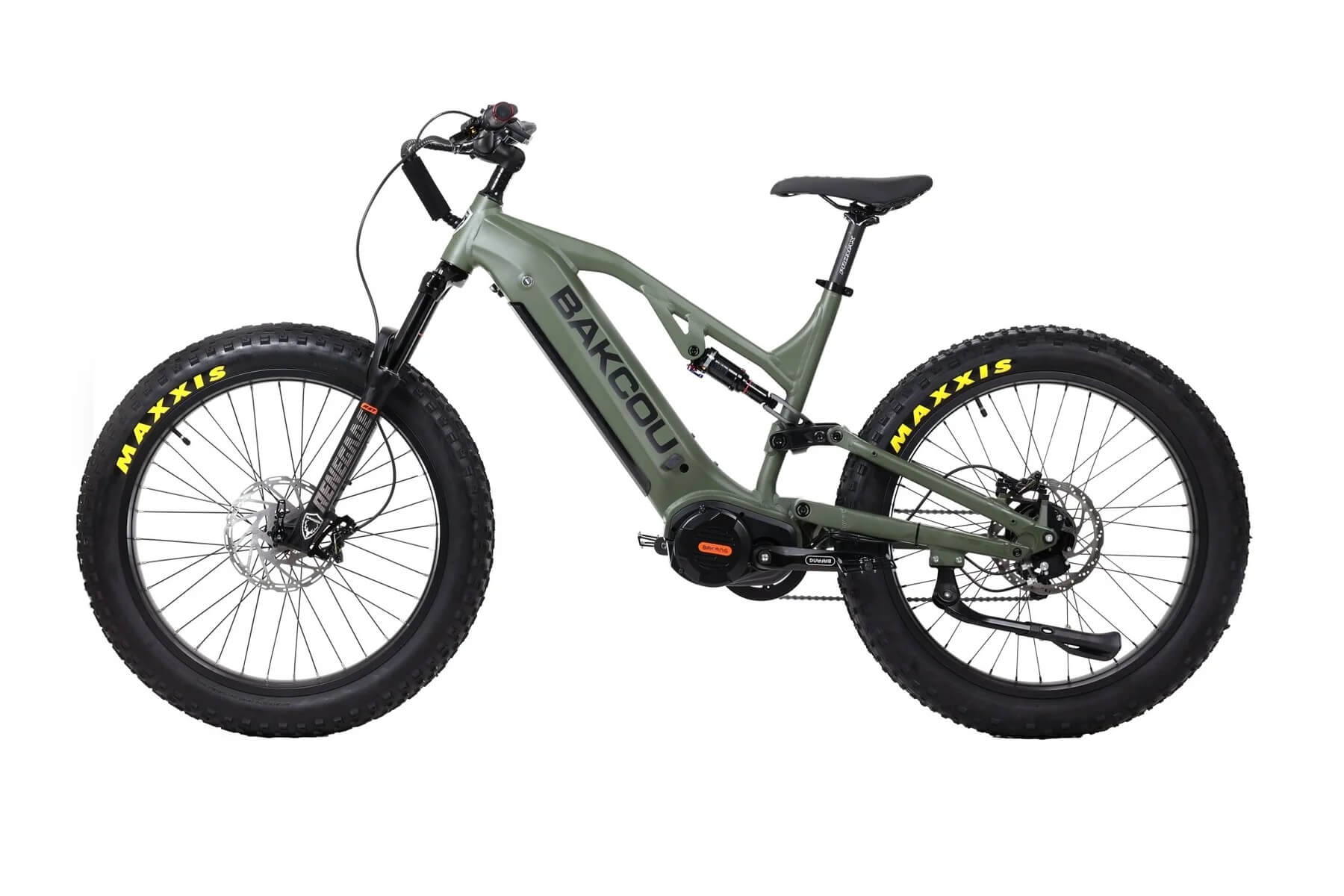 2024 Bakcou SCOUT Jäger Mid Drive 14 Speed Dual Suspension Electric Bike-Upzy.com