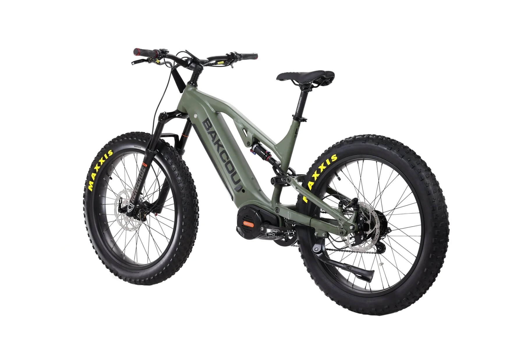 2024 Bakcou SCOUT Jäger Mid Drive 14 Speed Dual Suspension Electric Bike-Upzy.com