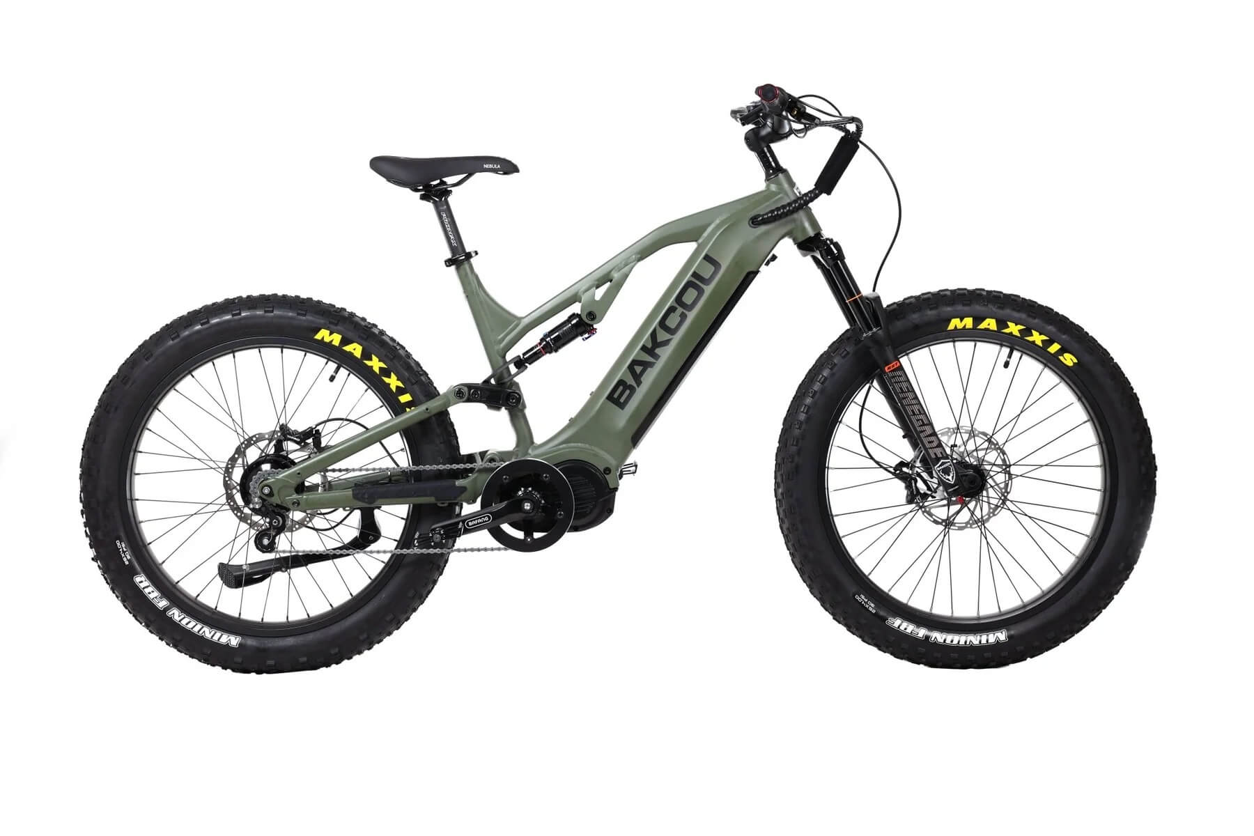 2024 Bakcou SCOUT Jäger Mid Drive 14 Speed Dual Suspension Electric Bike-Upzy.com