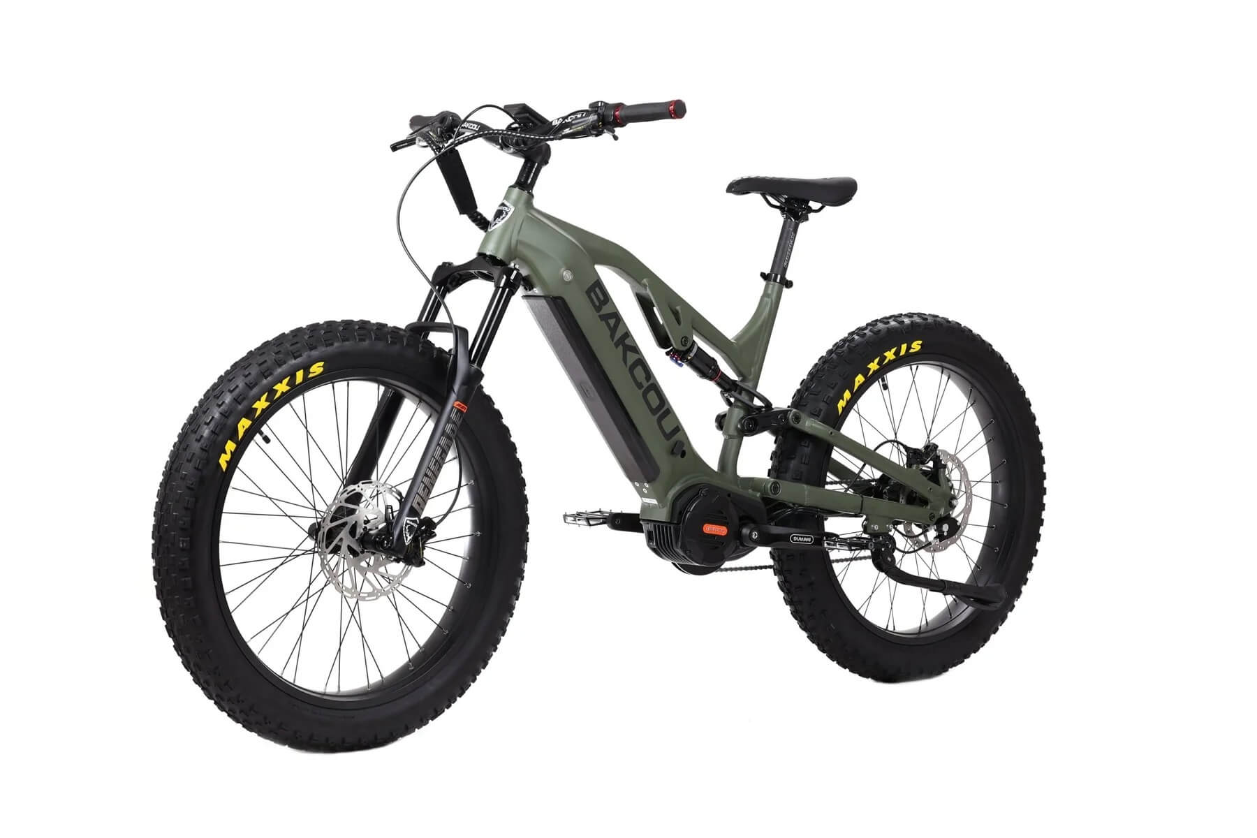 2024 Bakcou SCOUT Jäger Mid Drive 14 Speed Dual Suspension Electric Bike-Upzy.com