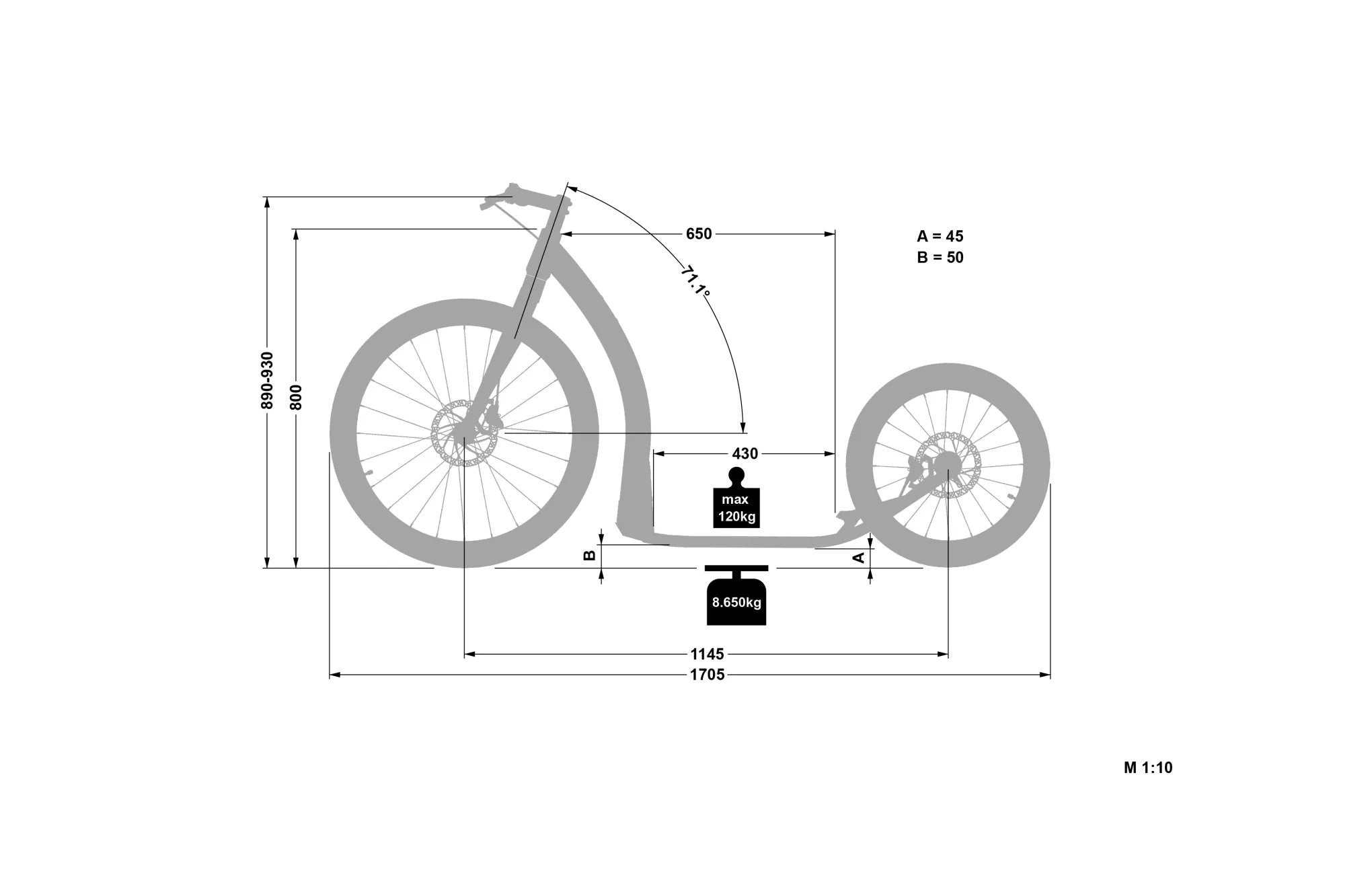 Crussis COBRA SPORT Adult Sport Mushing Kick Scooter Off-Road Foot Bike