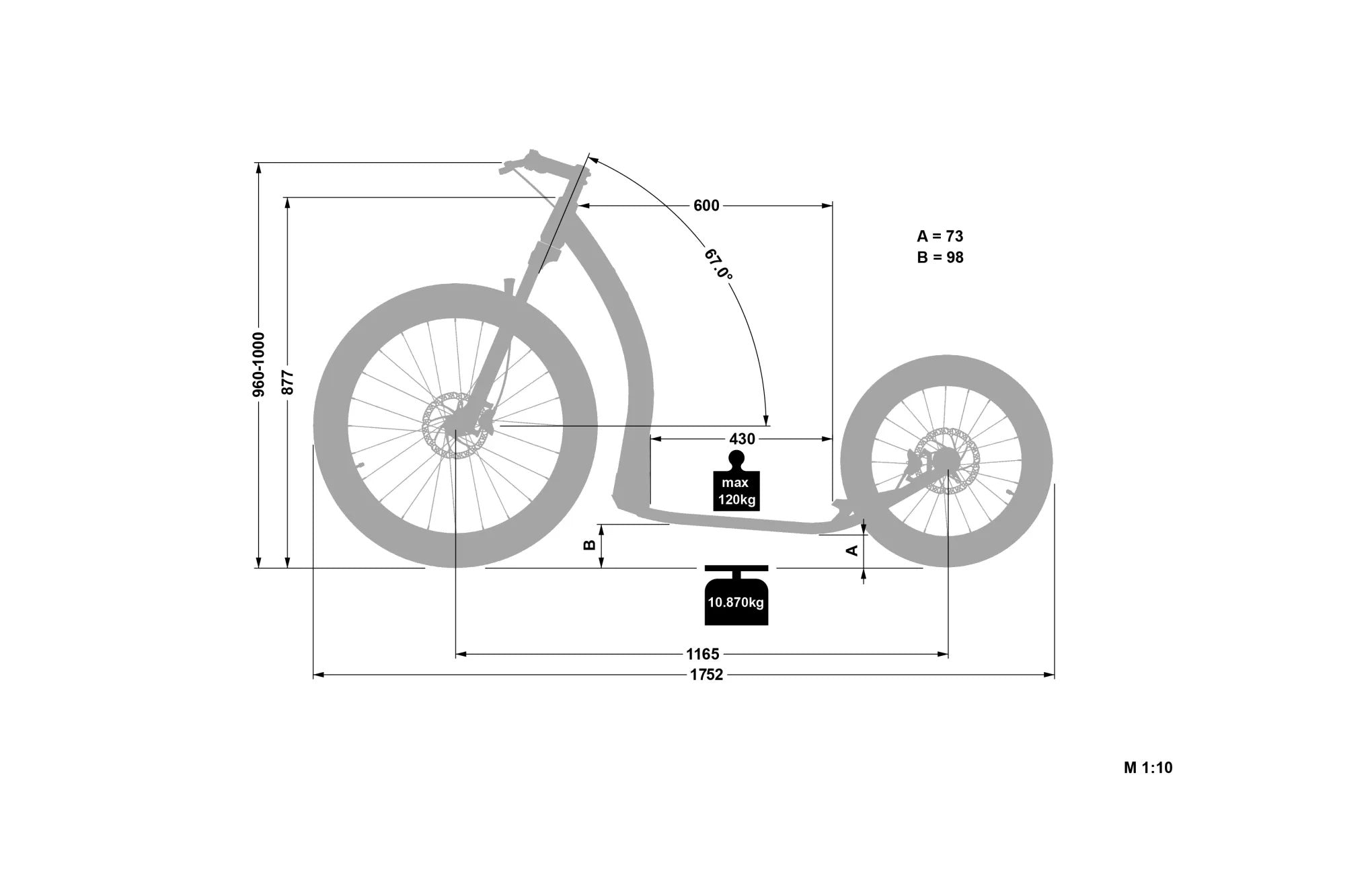 Crussis CROSS 6.2 Adult Sport Kick Scooter Off-Road Foot Bike