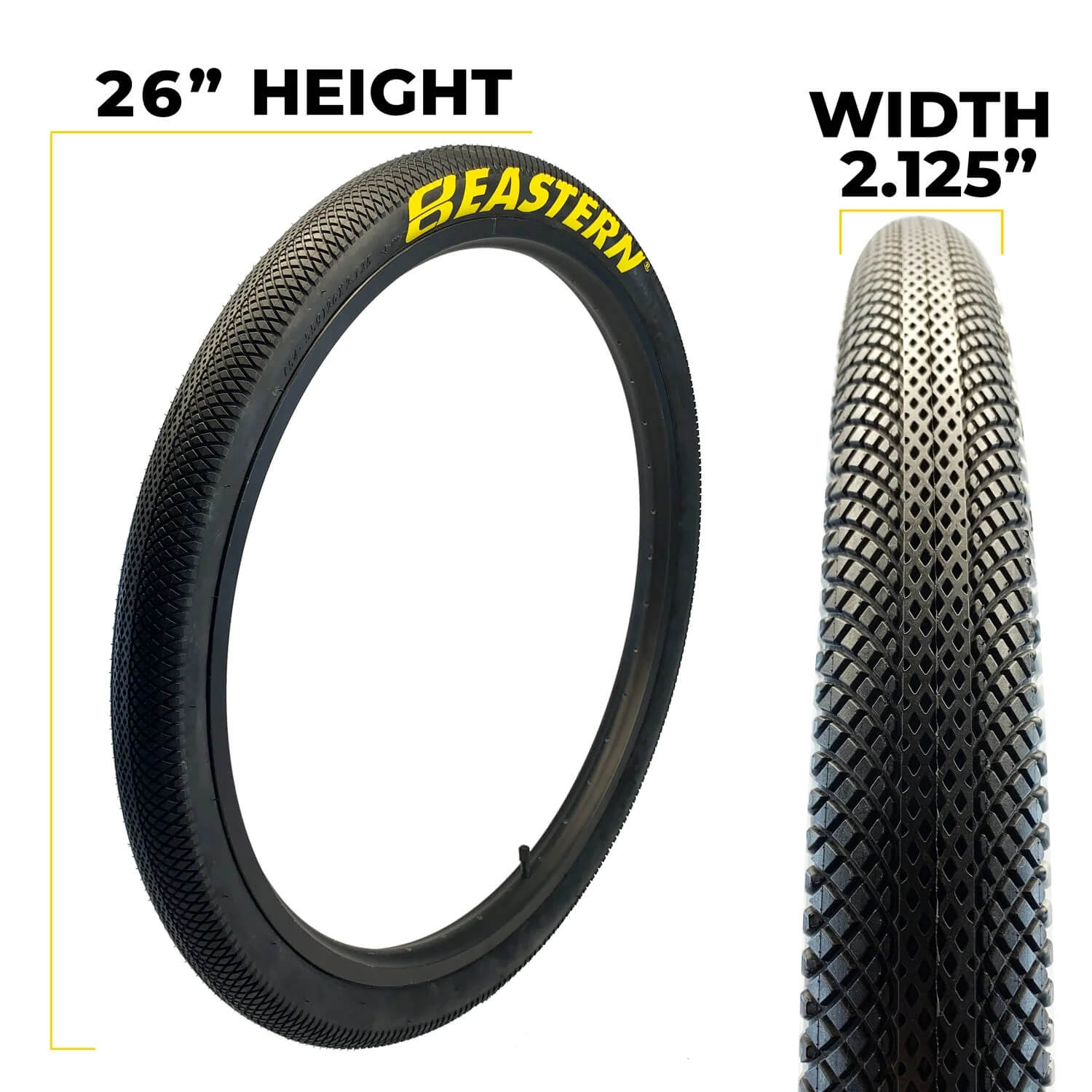 Eastern Bikes Replacement 26" TIRE for GROWLER BMX Bicycles