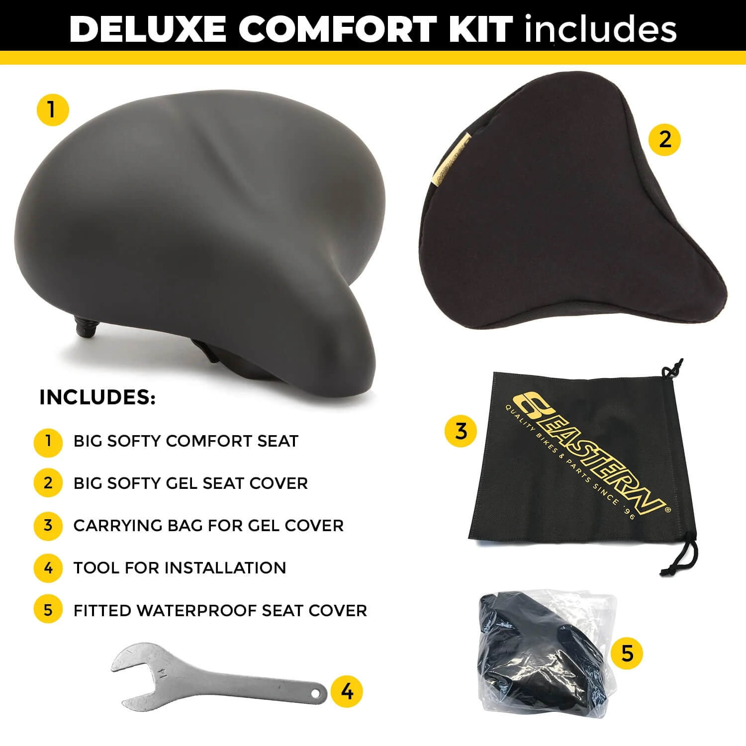 Eastern Bikes BIG SOFTY V1 DELUXE Universal Exercise Seat Kit