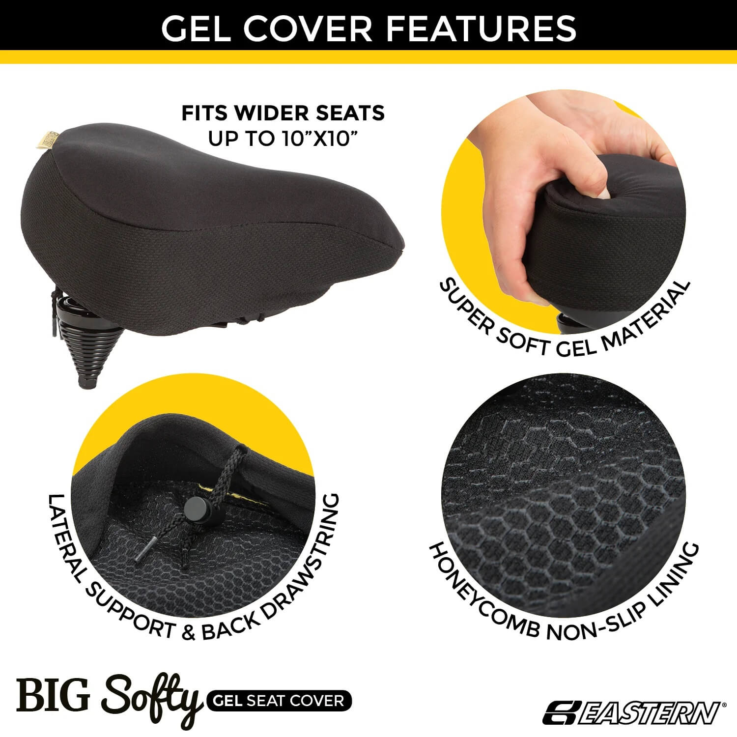 Eastern Bikes BIG SOFTY LARGE Gel Seat Cover