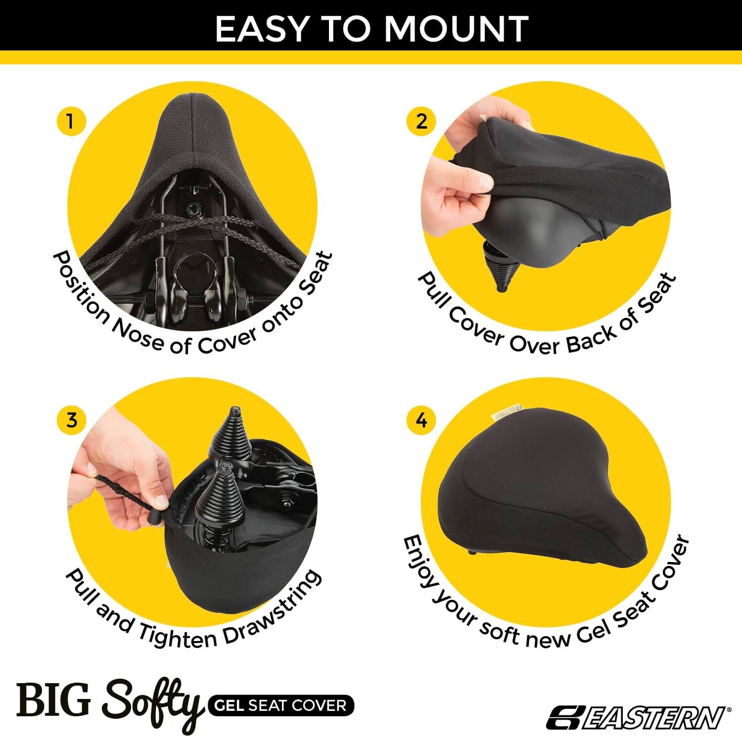 Eastern Bikes BIG SOFTY LARGE Gel Seat Cover