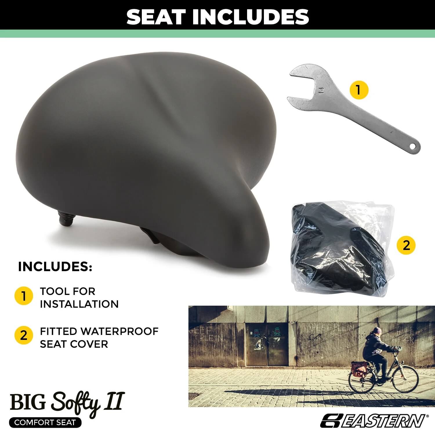 Eastern Bikes BIG SOFTY V2 Universal Exercise Seat Kit