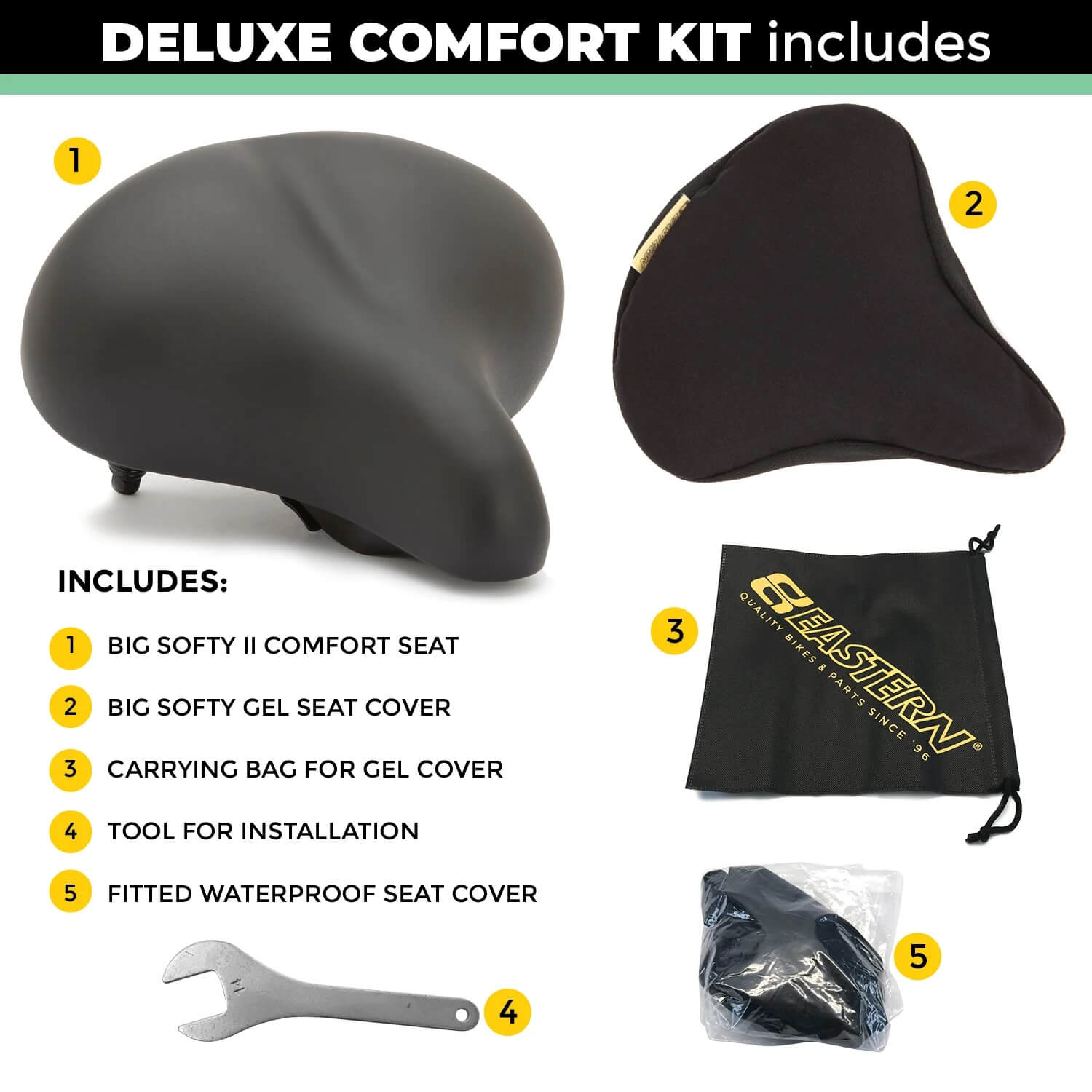 Eastern Bikes BIG SOFTY V2 DELUXE Universal Exercise Seat Kit