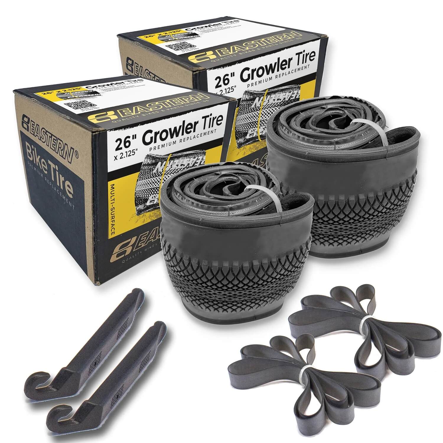 Eastern Bikes Replacement 26" TIRE REPAIR KIT for Growler BMX Bicycle, 2 Pack