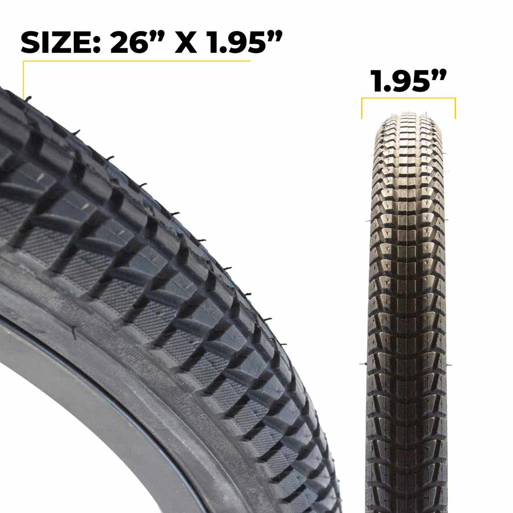 Eastern Bikes Replacement PREMIUM 26" x 1.95" TIRE for BMX Bicycles