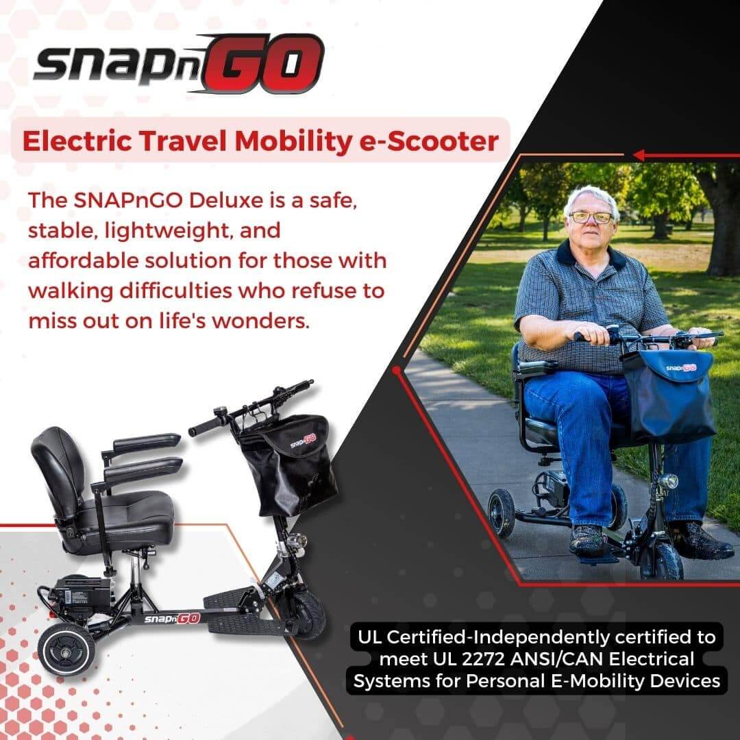 2024 Glion SNAPnGO DELUXE Edition 36V Electric Travel Mobility Scooter Folding Tricycle