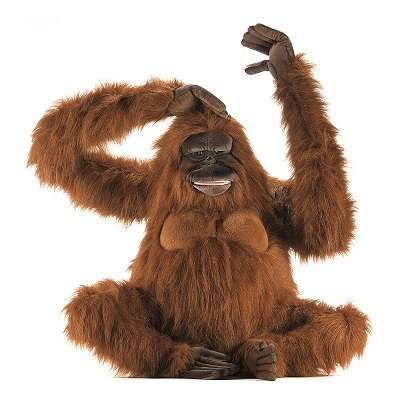 Hansa Creations ORANGUTAN 40''L Life Size Stuffed Animal Toy, 3396